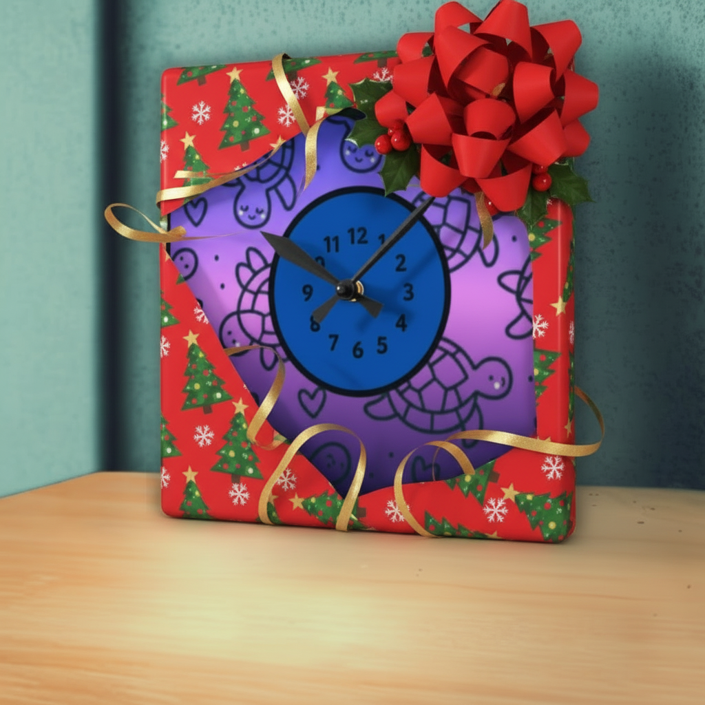 Sea Turtle Wall Clock for Kids