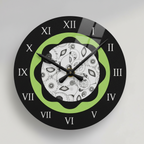 Small Acrylic Wall Clock, Floral Line Art